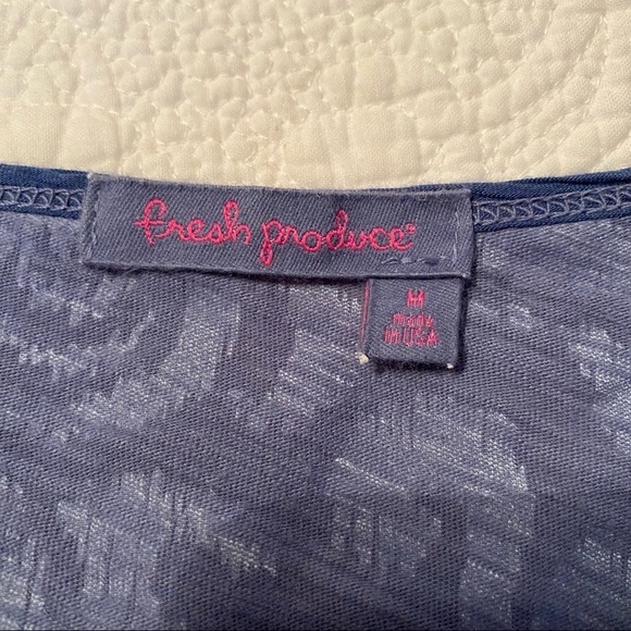 Fresh Produce Button Back 3/4 Sleeve Top - M - Picture 5 of 12